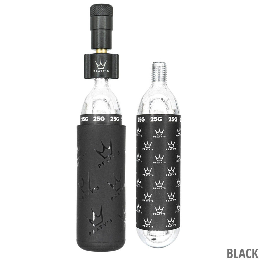 PEATY'S HOLESHOT MTB CO2 Percutor + 2 x 25g φυσίγγια CO2 με σπείρωμα Μαύρο