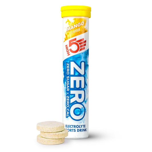 Ταμπλέτες ενυδάτωσης ηλεκτρολυτών HIGH5 ZERO (x20) Mango
