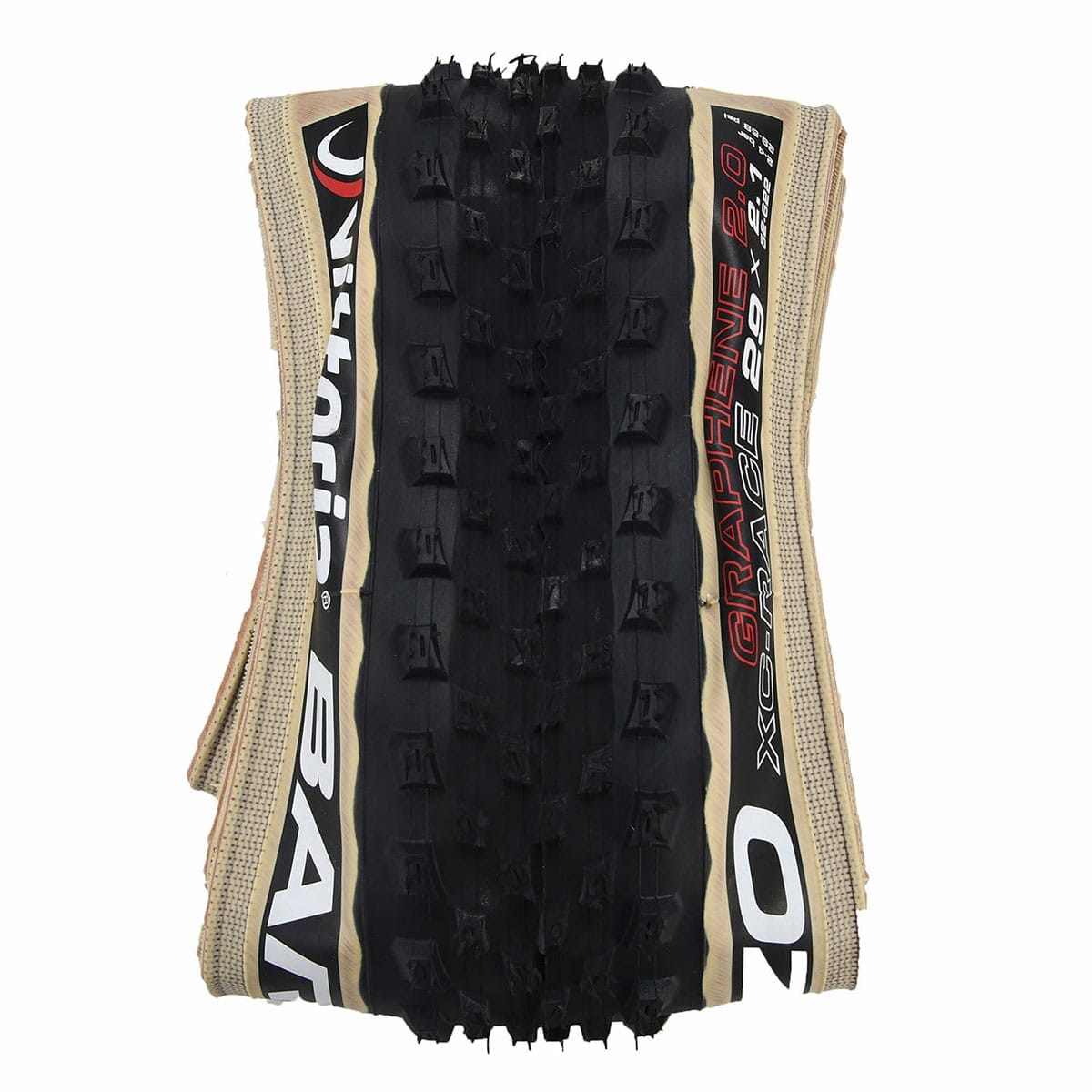 Pneu VITTORIA BARZO XC RACE 29x2,10 4C Graphene 2.0 Tubeless Ready Souple Flancs Beiges