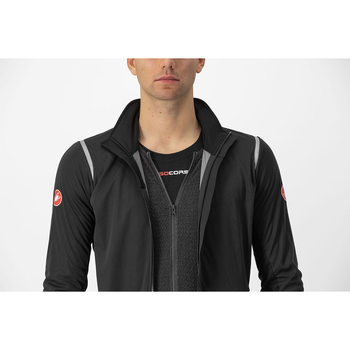 CASTELLI ALPHA DOPPIO ROS Jacket Black/Reflex