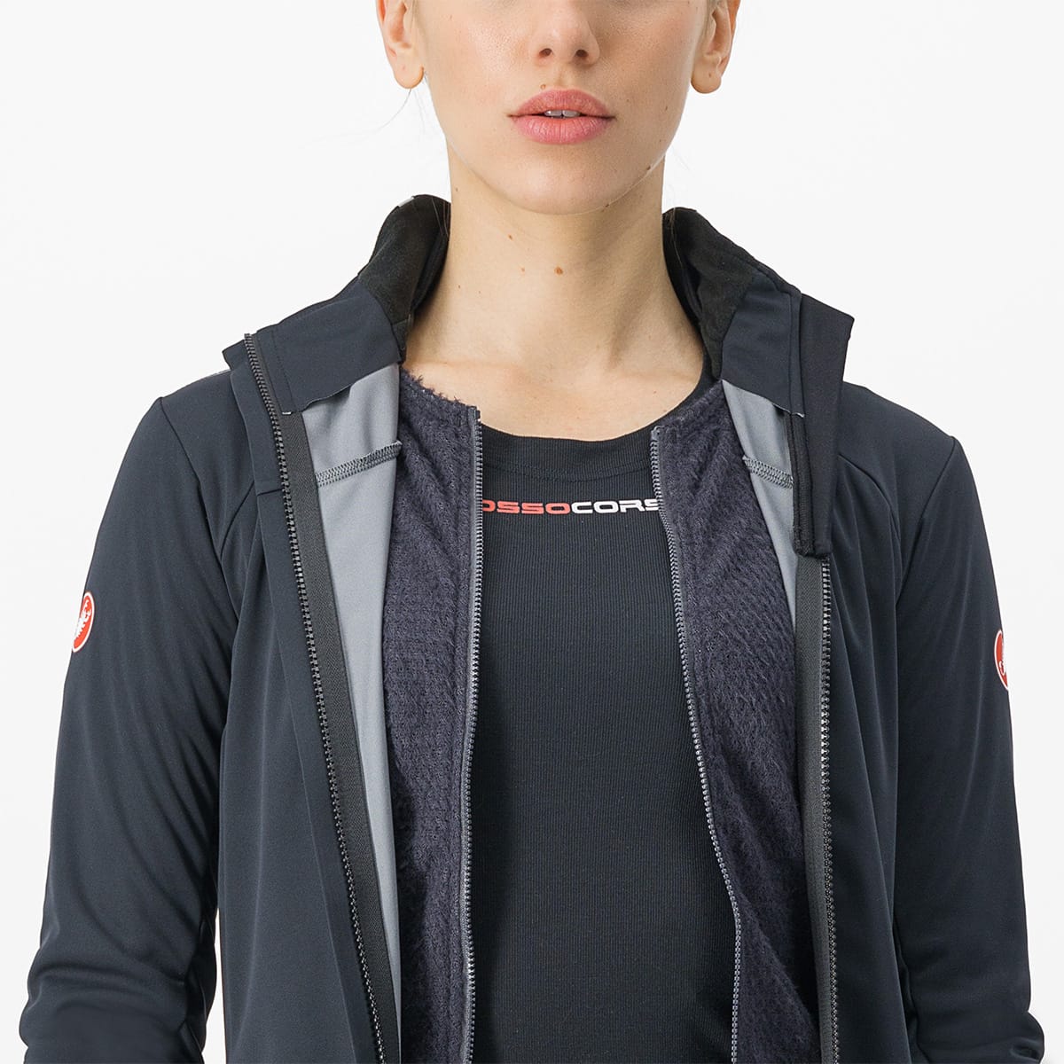 CASTELLI ALPHA DOPPIO ROS Μπουφάν Γυναικείο Μαύρο/Γκρι