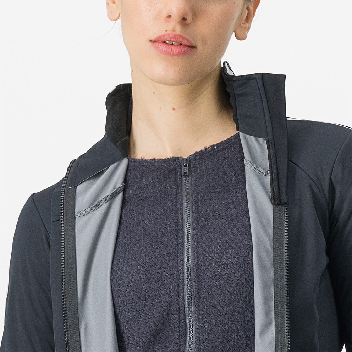 CASTELLI ALPHA DOPPIO ROS Μπουφάν Γυναικείο Μαύρο/Γκρι