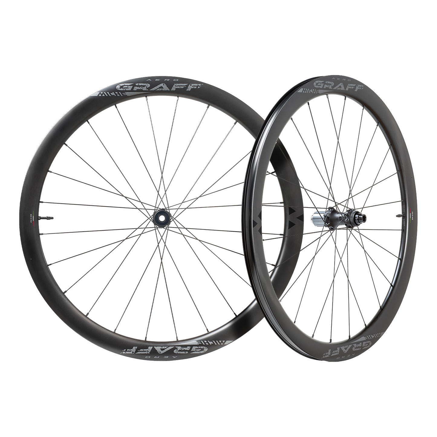 Ζεύγος τροχών MICHE GRAFF AERO DISC Tubeless Ready (Κεντρικό κλείδωμα)