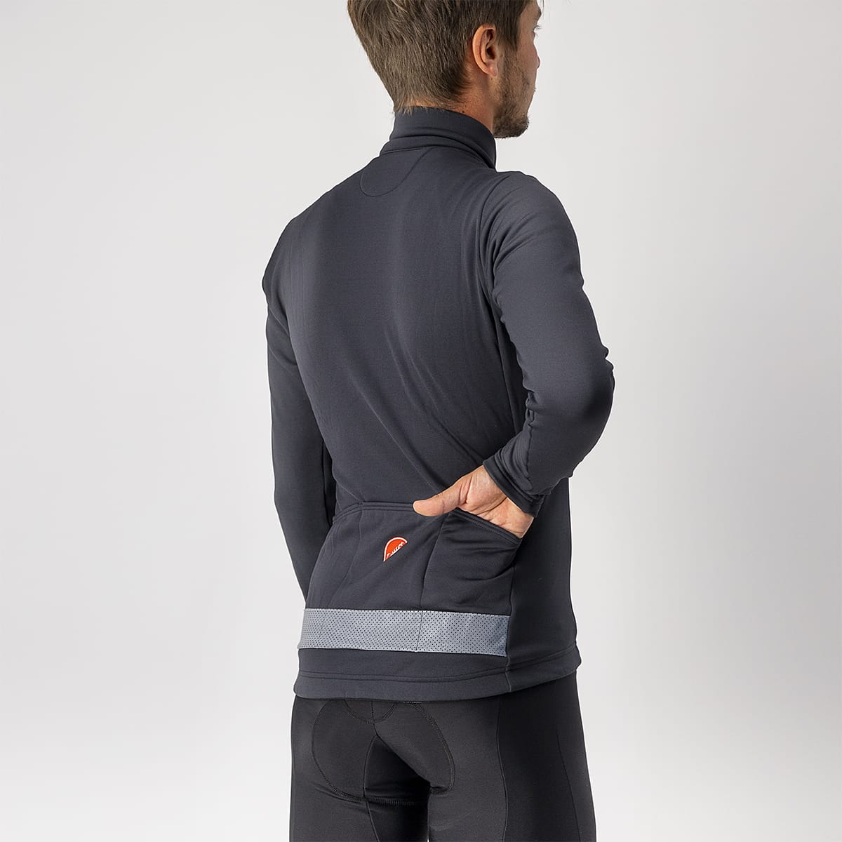 CASTELLI PURO 3 FZ Long Sleeve Jersey Μαύρο/γκρι