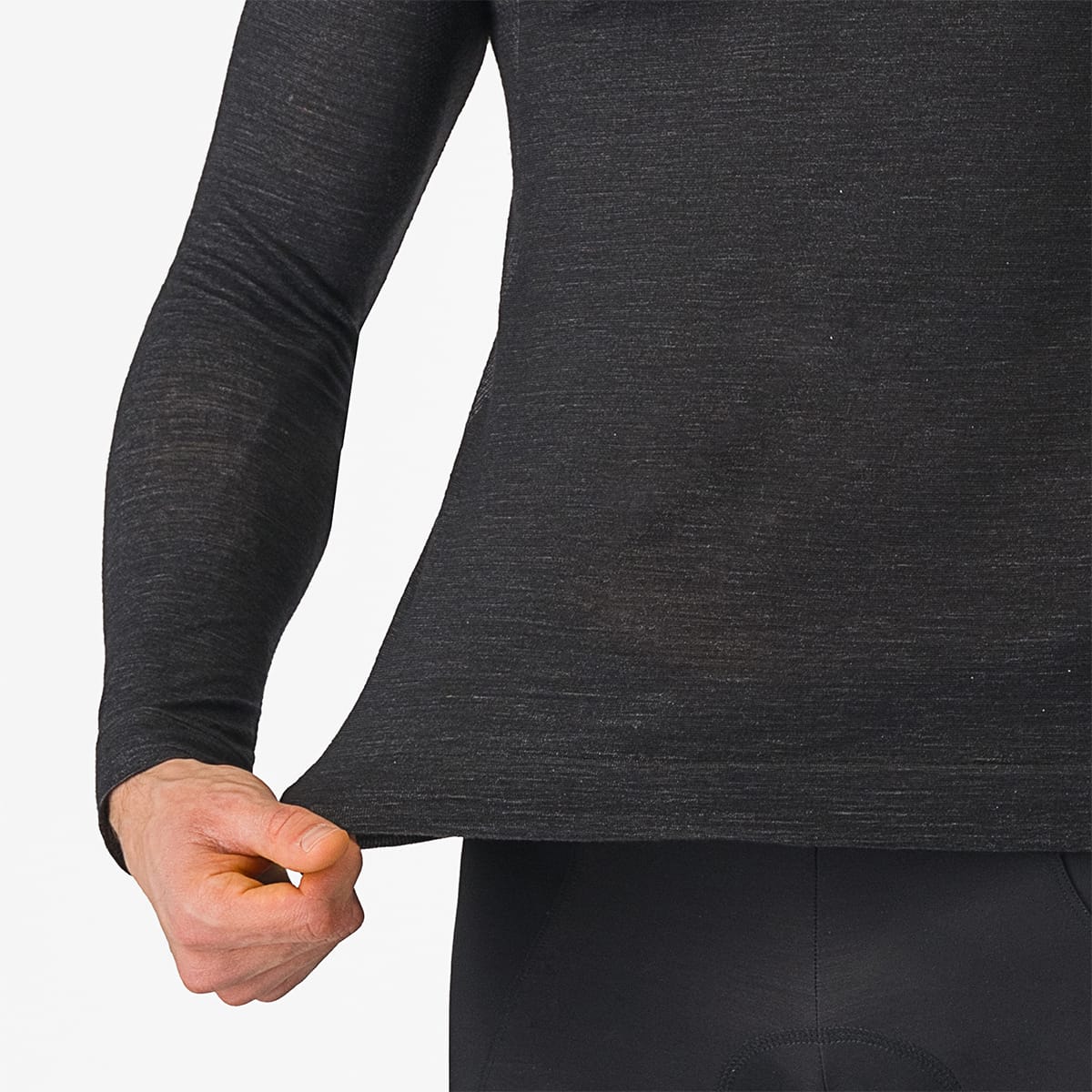 CASTELLI MERINO SEAMLESS Μακρυμάνικο εσώρουχο Μαύρο
