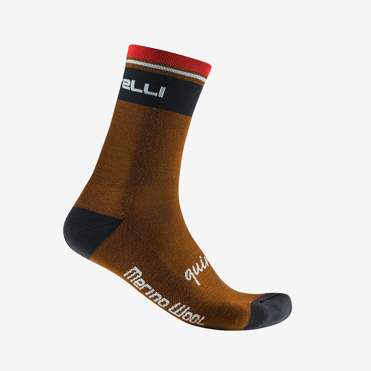 CASTELLI QUINDICI SOFT MERINO Κάλτσες καφέ
