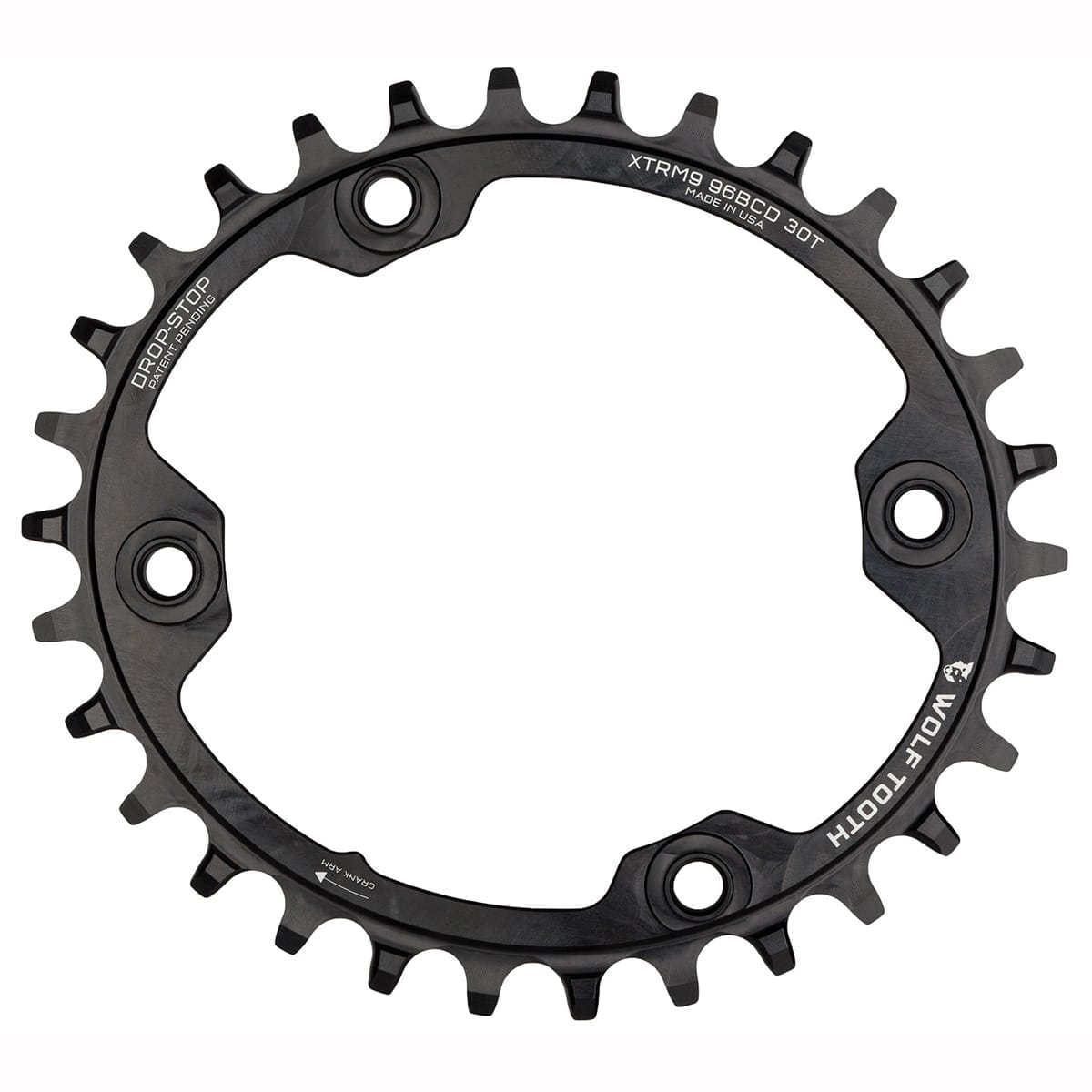 WOLF TOOTH ELLIPTICAL 96 BCD 11V Shimano XTR M9000/9020 4 τρύπες 96mm Μαύρο δακτύλιος αλυσίδας