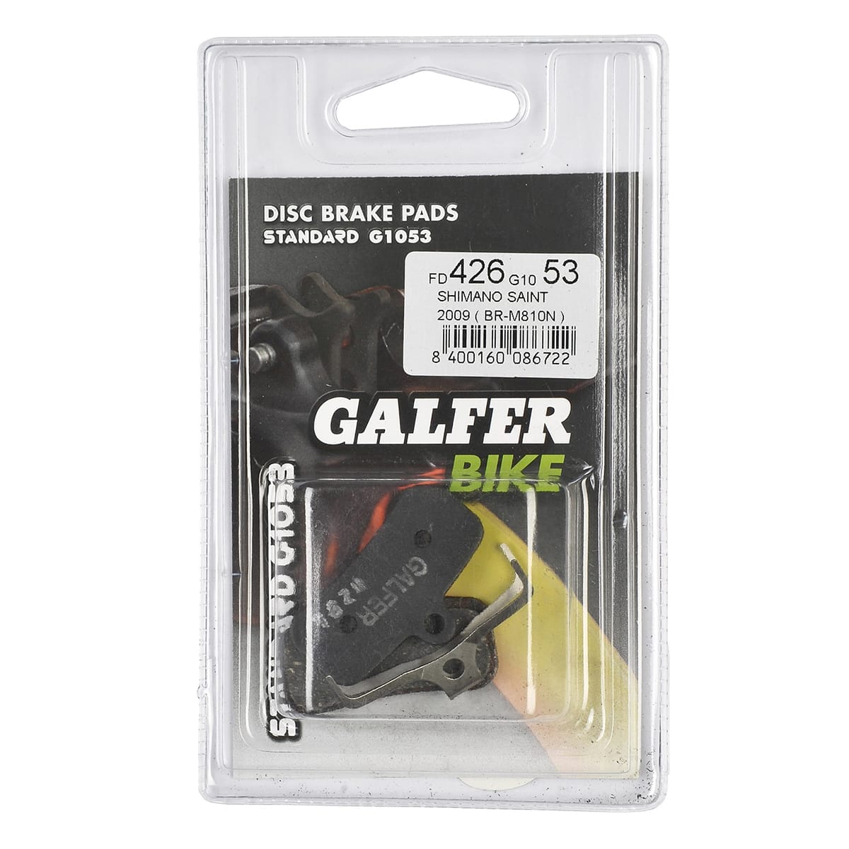 Plaquettes GALFER Shimano D01S Saint BR-M810 / Zee BR-M640 / XTR M9120 / XT M8120 / SLX M7120 / Deore M6120
