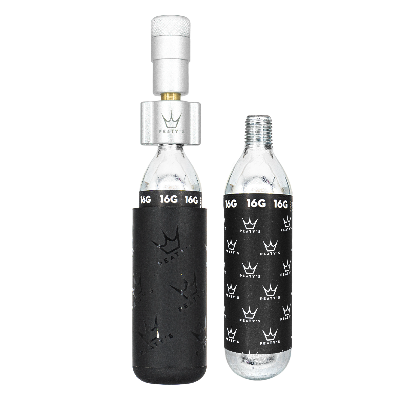 PEATY'S HOLESHOT GRAVEL CO2 Percutor + 2 x 16g Silver CO2 Cartridges με σπείρωμα