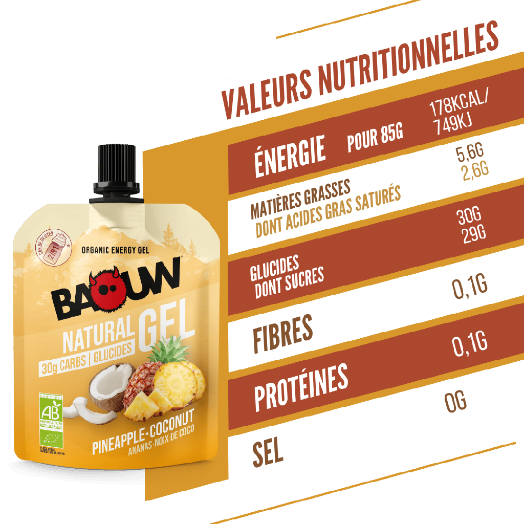BAOUW ORGANIC Pineapple/Coconut Energizing Gel (85g)