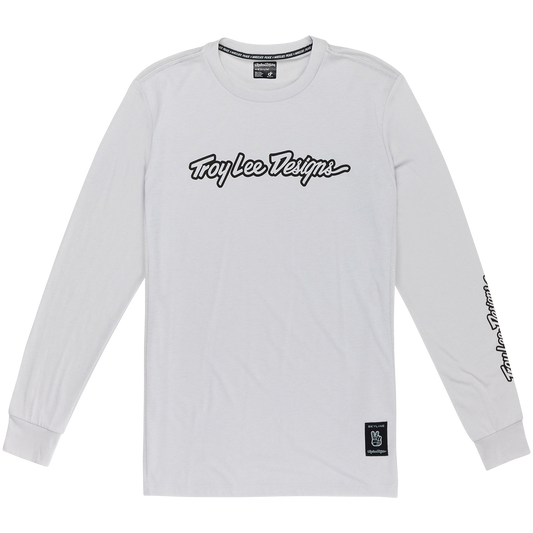 TROY LEE DESIGNS SKYLINE RIDE TEE SIGNATURE Jersey μακρυμάνικο γκρι 2025