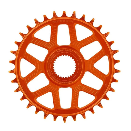 Plateau Mono E-THIRTEEN HELIX RACE E-SPEC 11/12V Άμεση τοποθέτηση Bosch Gen4 Offset 13mm Πορτοκαλί