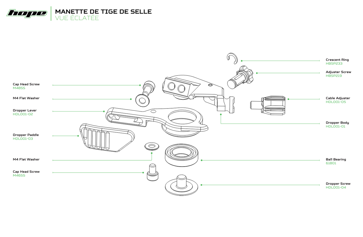 HOPE Seatpost Control Ασημί/κόκκινο