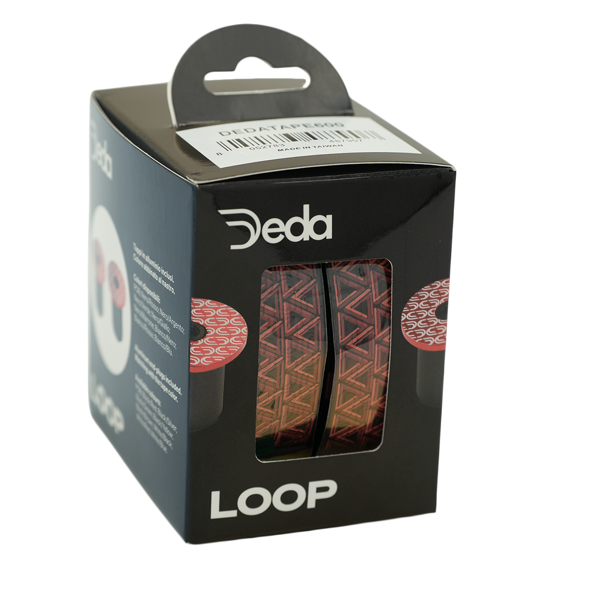 DEDA LOOP ταινία κρεμάστρας + END-PLUG Μαύρο/κόκκινο