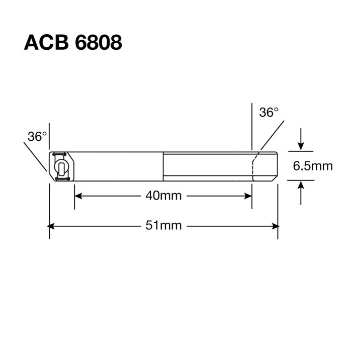 ENDURO BEARINGS 6808 SS Steering Bearing - 440c Stainless (Angular Contact) - 40x51x6,5 (36x36°) ACB