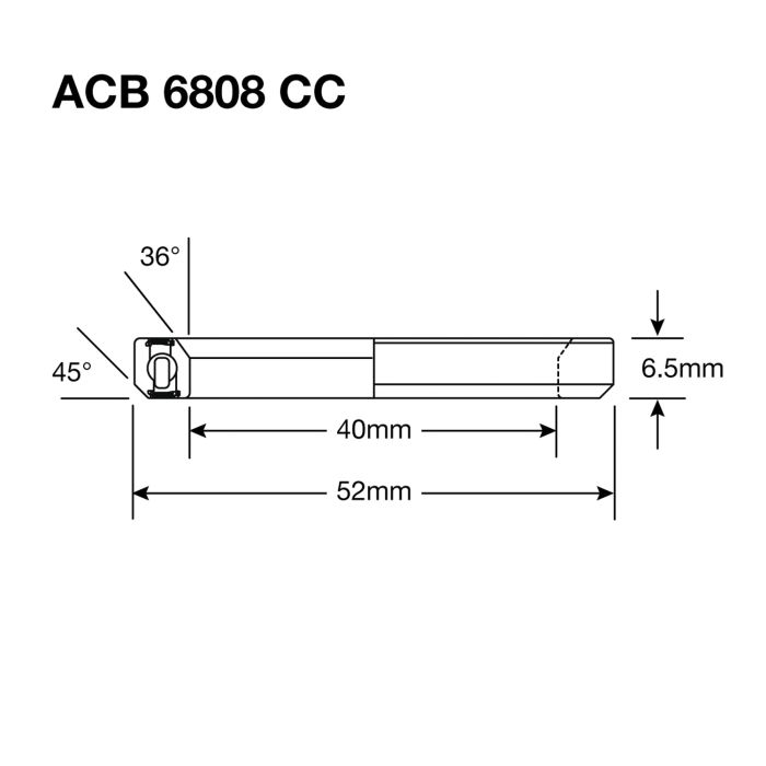 Steering Bearing ENDURO BEARINGS 6808 CC SS - 440c Stainless - 40x52x6,5 (36x45°) ACB