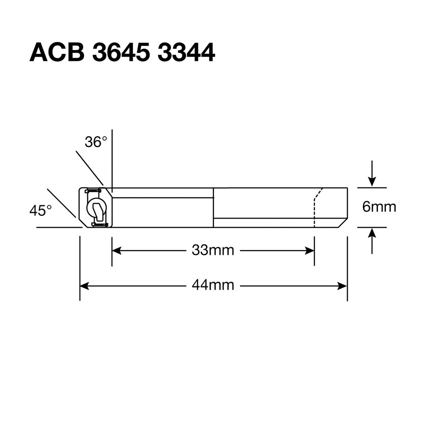 Steering Bearing ENDURO BEARINGS 3344 SS - 440c Stainless - 33x44x6 (36x45°) ACB