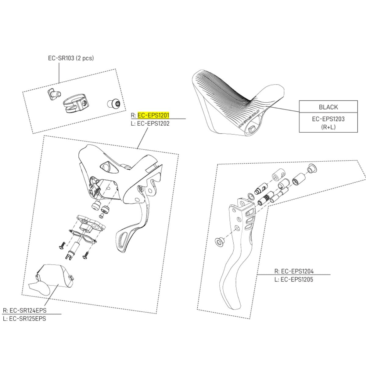 CAMPAGNOLO Δεξί μοχλό ταχυτήτων ERGOPOWER SUPER RECORD EPS 12V Φρένα ζαντών