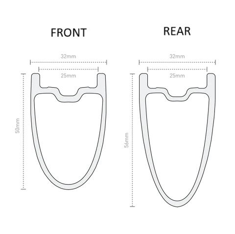ENVE SES 4.5 56mm 700c πίσω ζάντα, μαύρο