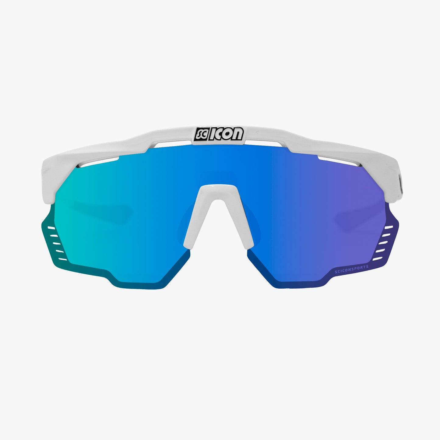 Γυαλιά ηλίου SCICON AEROSHADE KUNKEN Λευκό Multimirror Μπλε