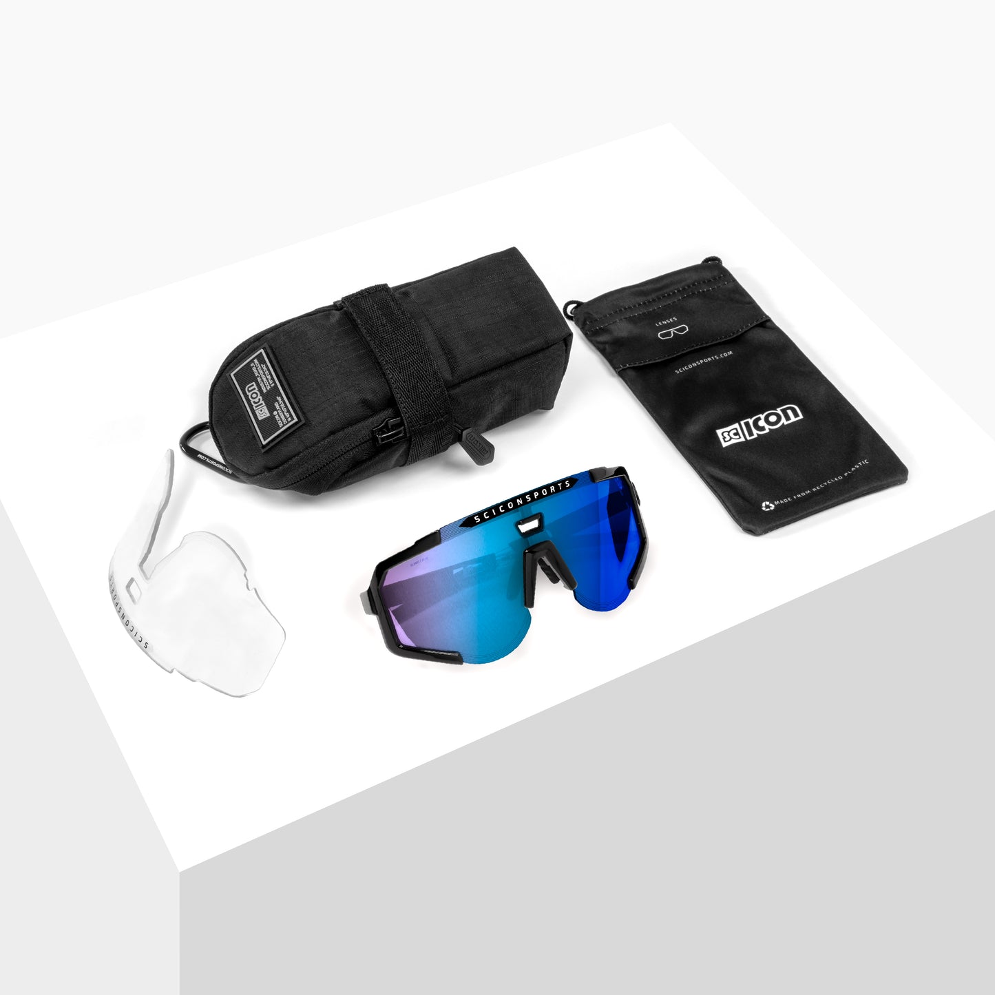 Glasses SCICON AEROSCOPE White Multimirror Blue
