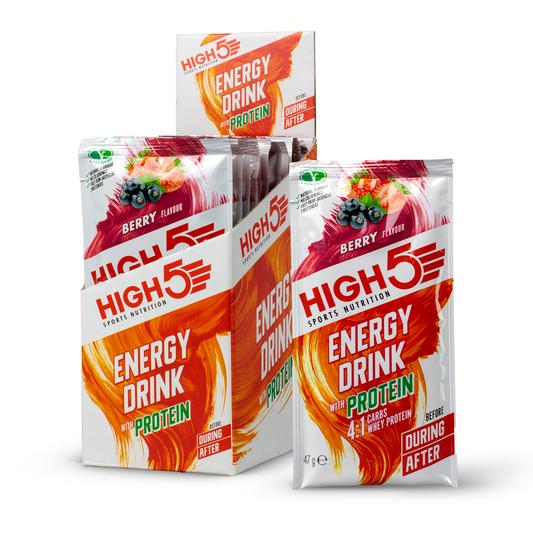Ενεργειακό ποτό HIGH5 ENERGY DRINK PROTEIN (47g) Red Fruit