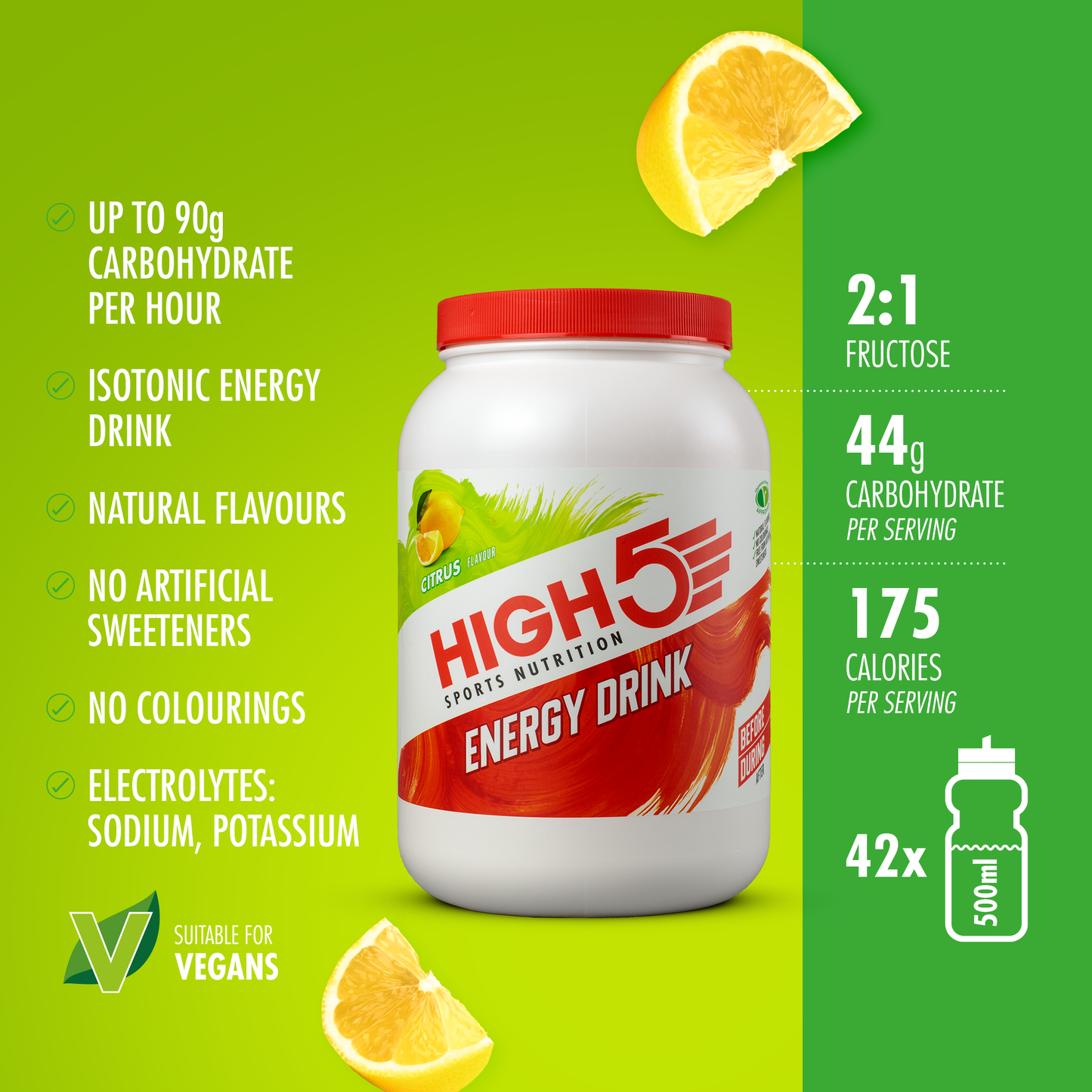 ΕΝΕΡΓΕΙΑΚΟ ΠΟΤΟ HIGH5 (2,2kg) Λεμόνι
