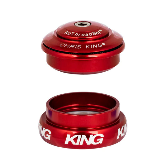 Semi-Integrated / External Headset CHRIS KING INSET 8 1"1/8-1"1/4 ZS44/EC44 Red