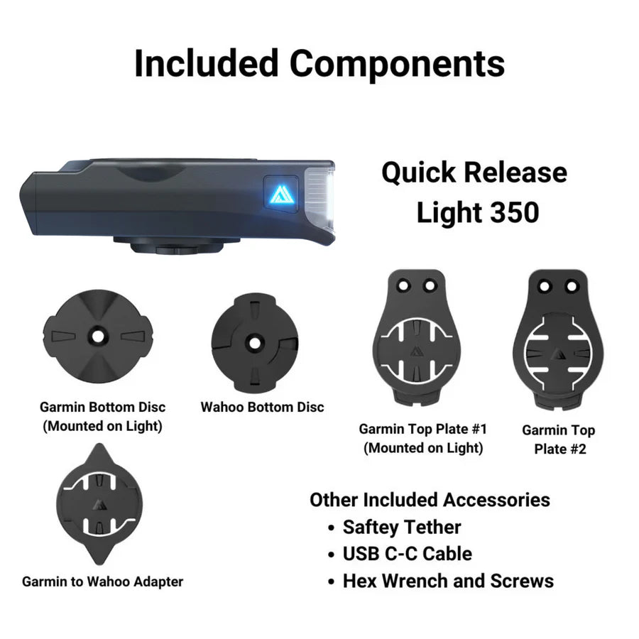 Μπροστινός φωτισμός KOM CYCLING QUICK RELEASE LIGHT 350
