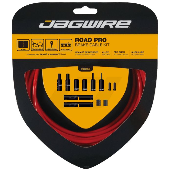 JAGWIRE ROAD PRO Κιτ καλωδίων και σωλήνων φρένων κόκκινο