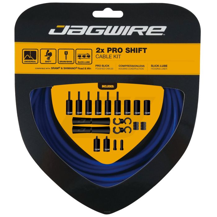 JAGWIRE ROAD AND MOUNTAIN PRO Σετ καλωδίων και σωλήνων ντεραγιέρ μπλε SID