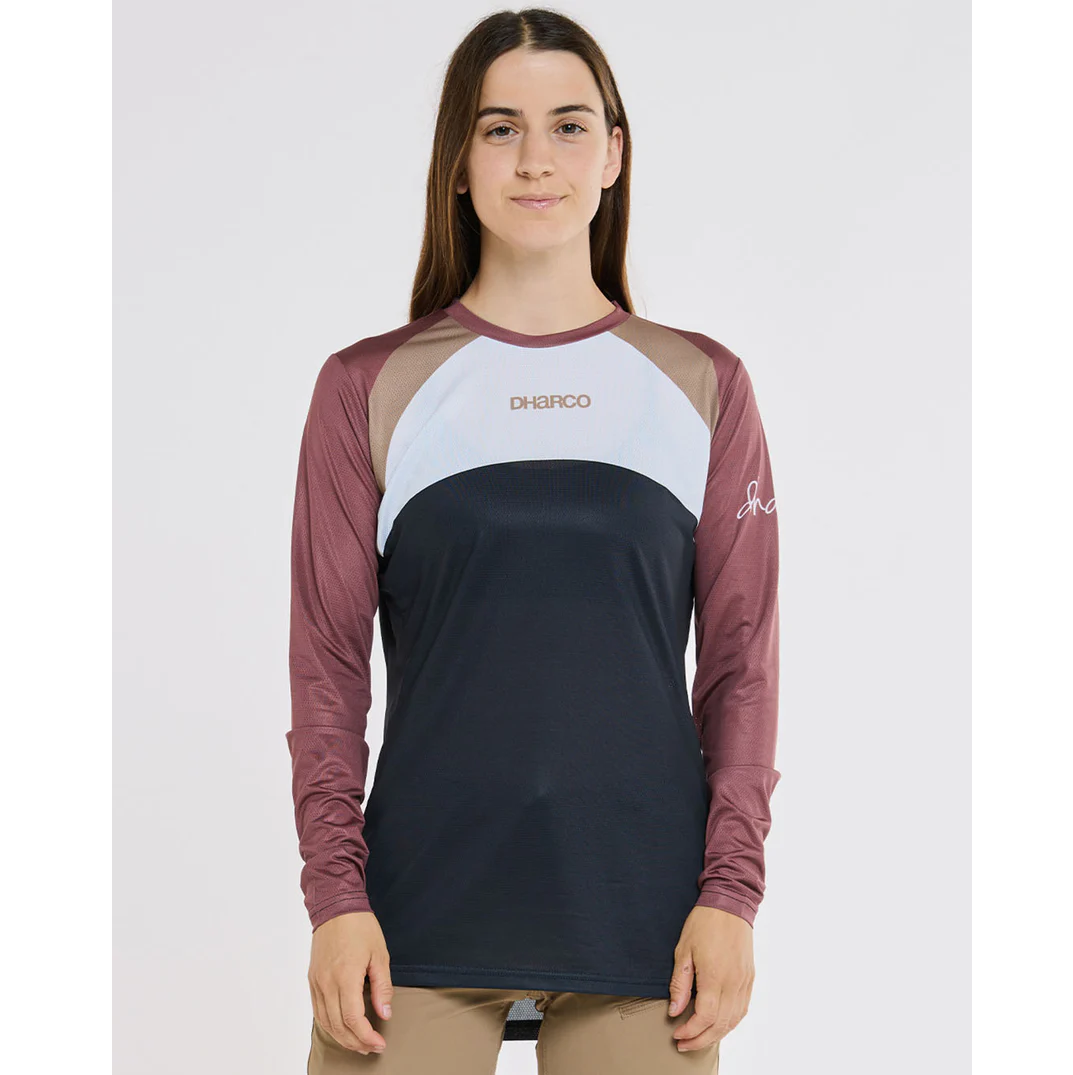 Γυναικείο DHARCO RACE LOTUS Long Sleeve Jersey Μαύρο/Μπρονζέ