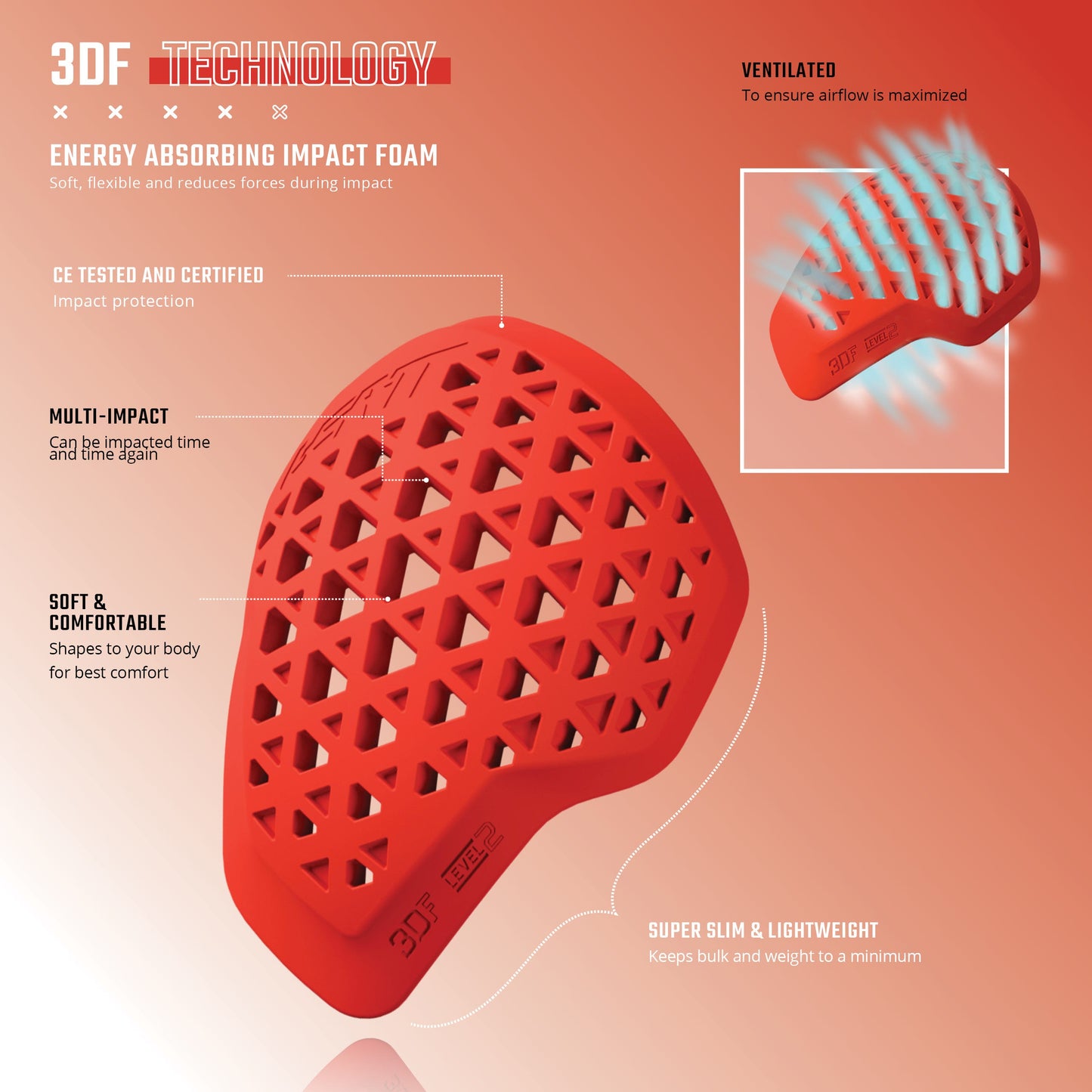 LEATT 3DF 6.0 Επιγονατίδες γόνατος Μαύρο