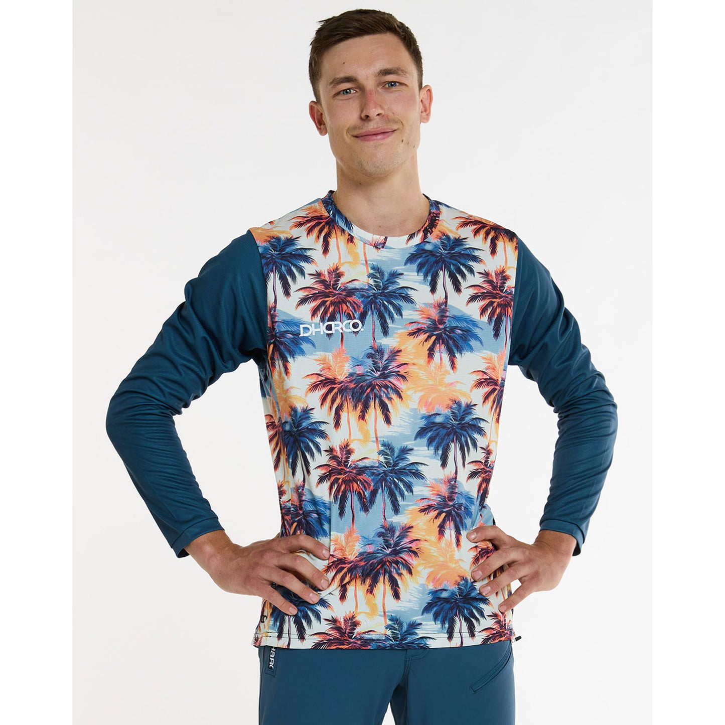 DHARCO GRAVITY VENICE BEACH Long Sleeve Jersey Blue