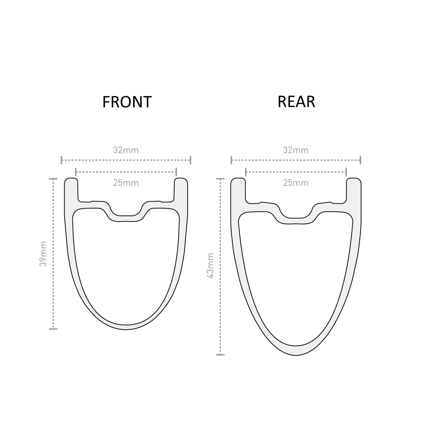 700c ENVE SES 3.4 39mm front rim