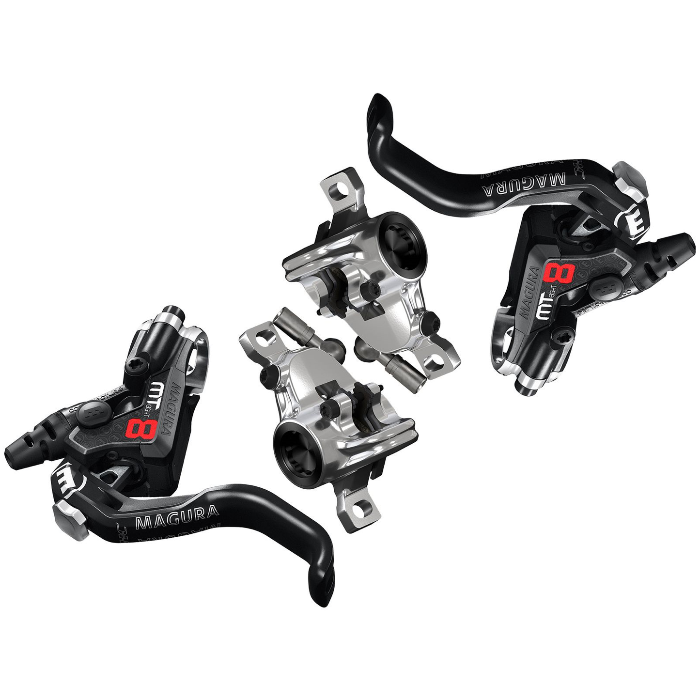 Ζεύγος φρένων MAGURA MT8 PRO Discless Μαύρο/Ασημί