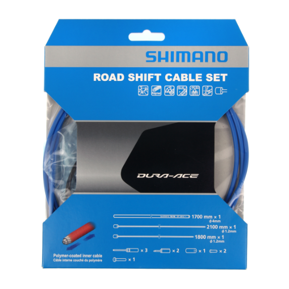 SHIMANO DURA-ACE 9000 Πολυμερές μπλε σετ καλωδίων και σωλήνων ντεραγιέρ