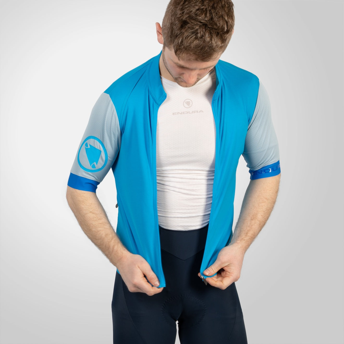 ENDURA FS260 Κοντομάνικο Jersey Μπλε