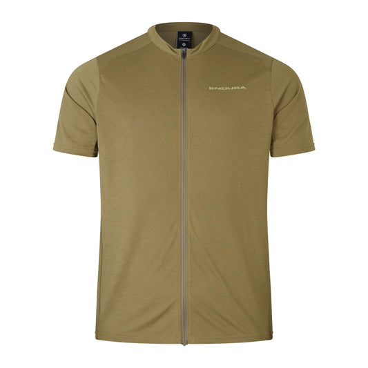 ENDURA LOOP ZIPPED Short Sleeve Jersey Khaki 2025