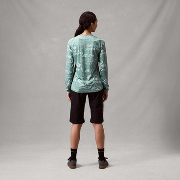 ENDURA SINGLETRACK PRINT Γυναικείο μακρυμάνικο Jersey Sage Green