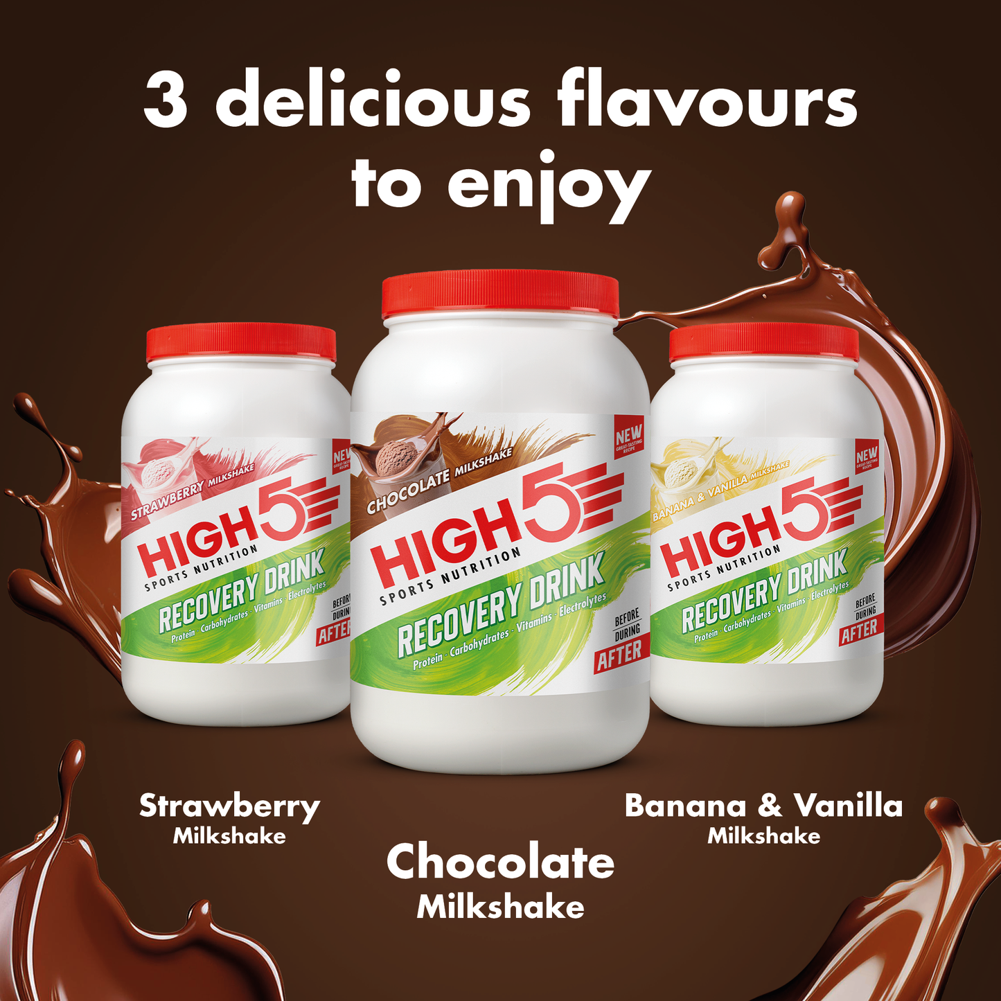 High5 RECOVERY DRINK (1.6kg) Σοκολάτα Milkshake