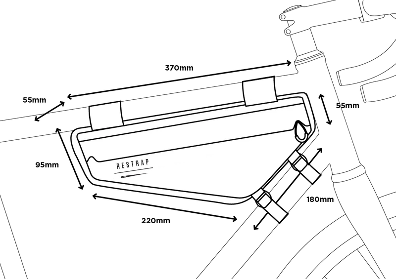 RESTRAP RACE FRAME BAG SMALL 3 L Μαύρο