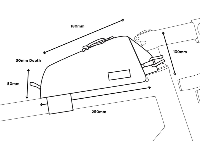 Τσάντα πλαισίου RESTRAP TOP TUBE 0.8 L Μαύρο