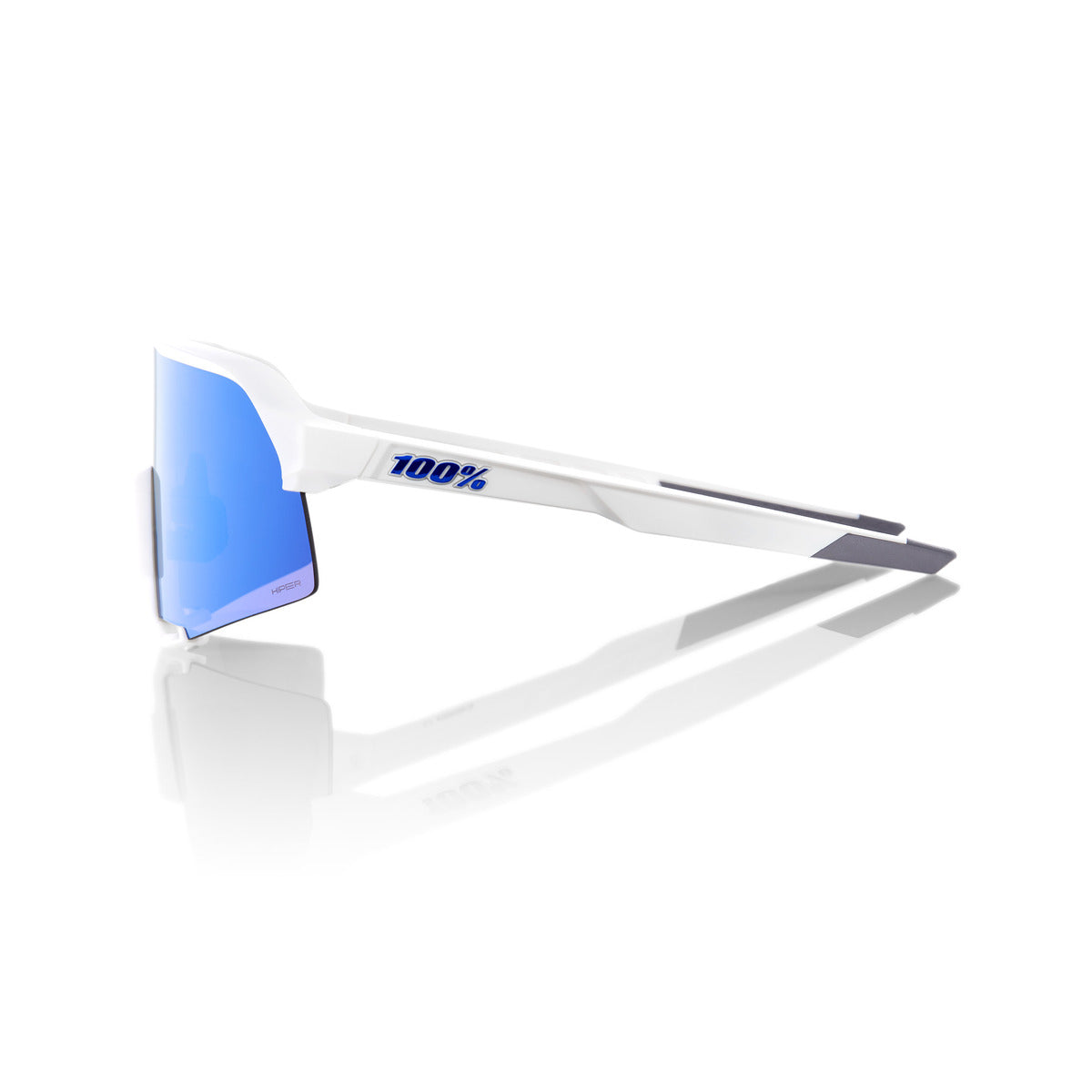 100% S3 Matte White Hiper Multilayer Mirror Blue γυαλιά γυαλιών