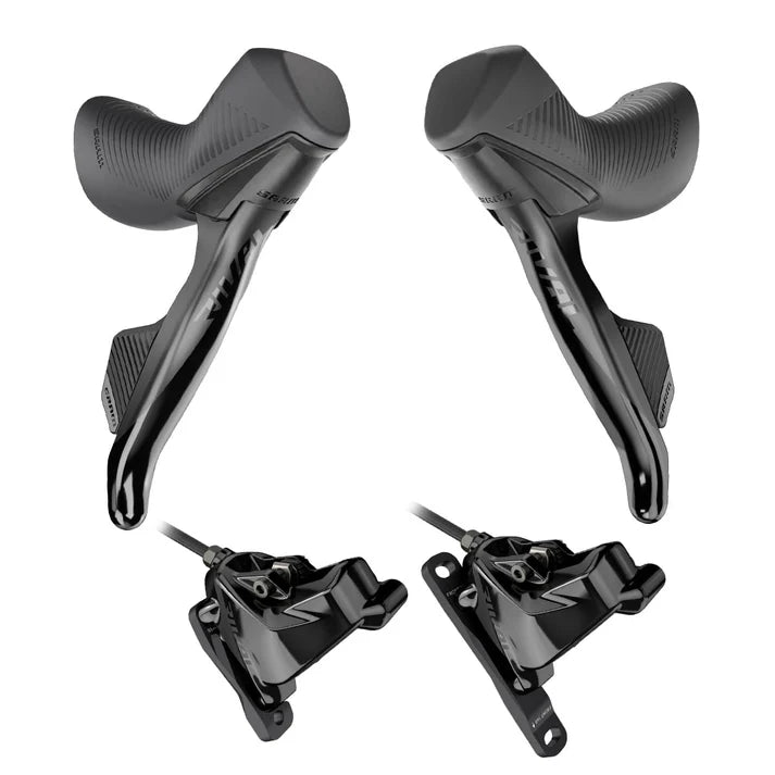 Ζεύγος μοχλών και δαγκάνες SRAM RIVAL AXS HRD 2x12 Flat Mount Discless