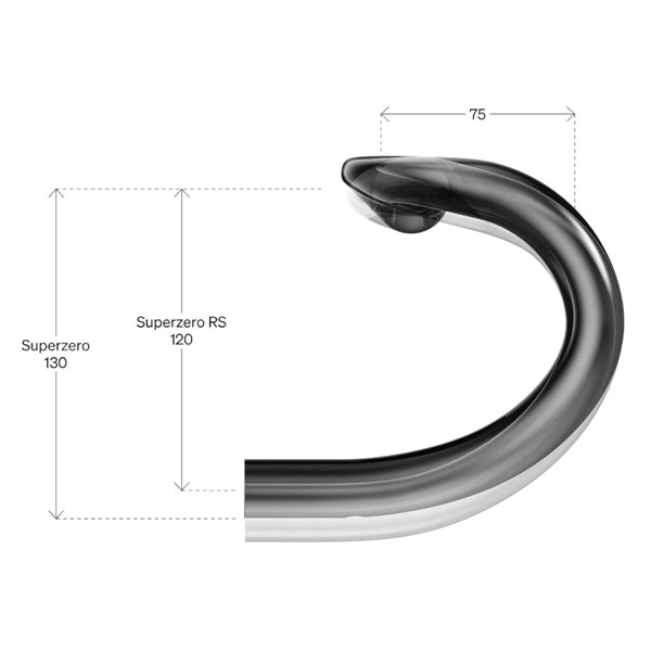 DEDA SUPERZERO CARBON RS POB τιμόνι με φινίρισμα