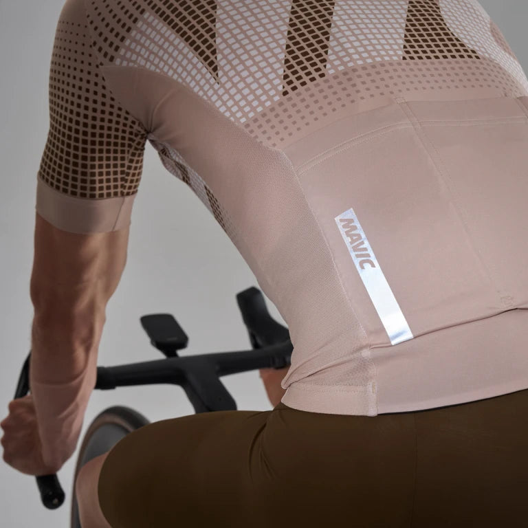 MAVIC AKSIUM GRAPHIC Short Sleeve Jersey Beige
