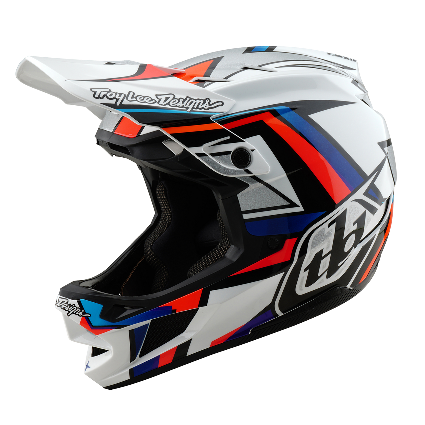 MTB Helmet TROY LEE DESIGNS D4 COMPOSITE FRAMES White/Grey