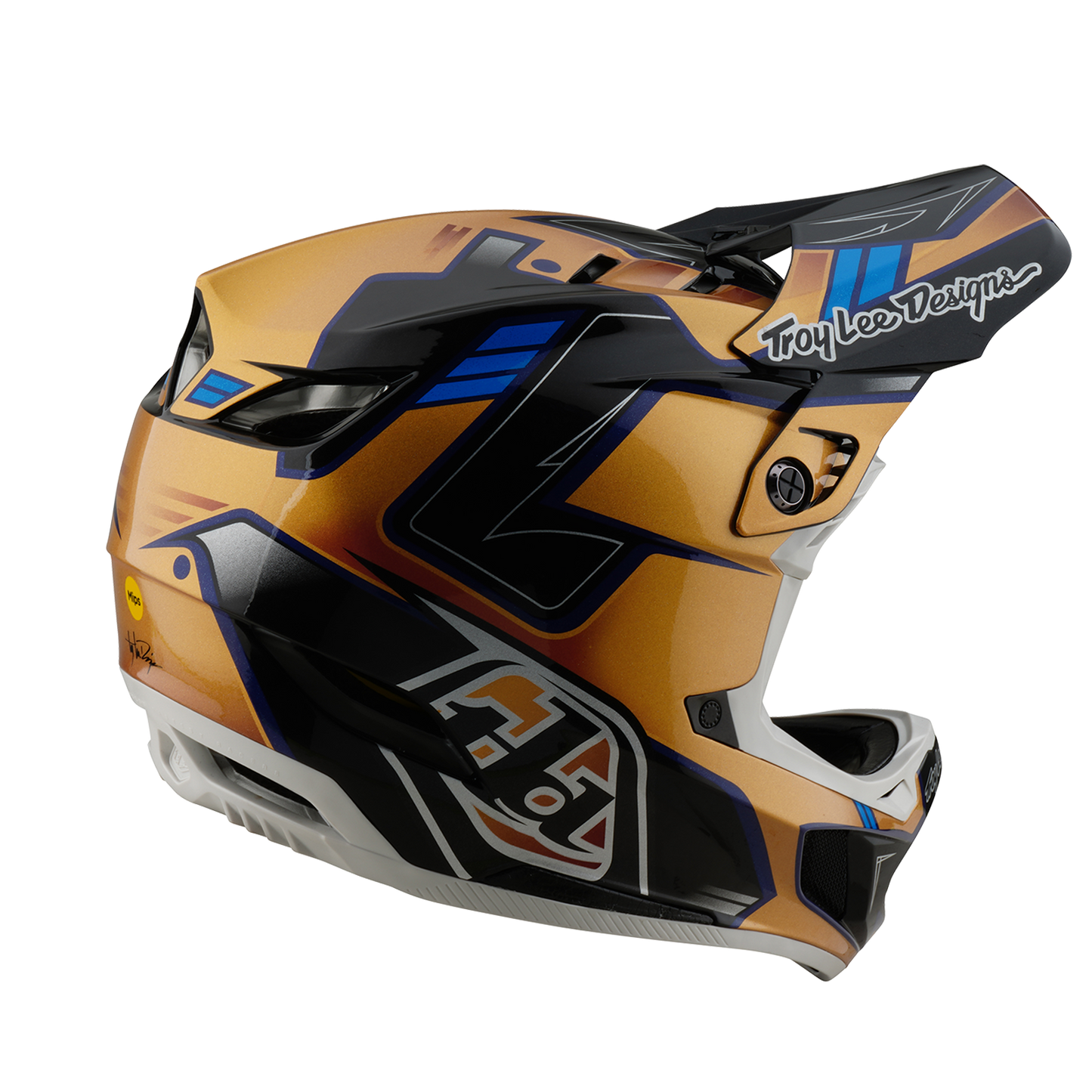MTB Helmet TROY LEE DESIGNS D4 COMPOSITE MIPS ROYALTY Black/Gold