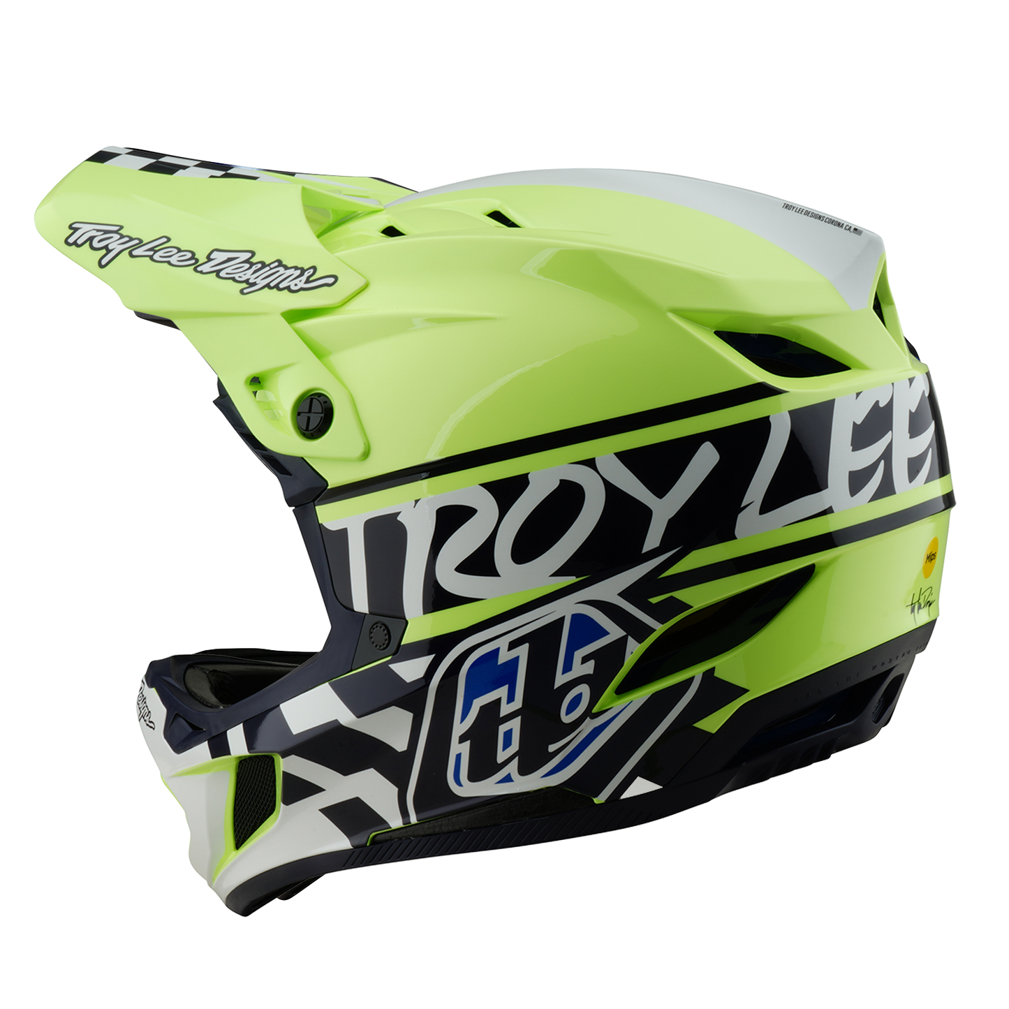 Κράνος MTB TROY LEE DESIGN D4 POLYACRYLITE MIPS FIFTY 50 Κίτρινο/Μπλε